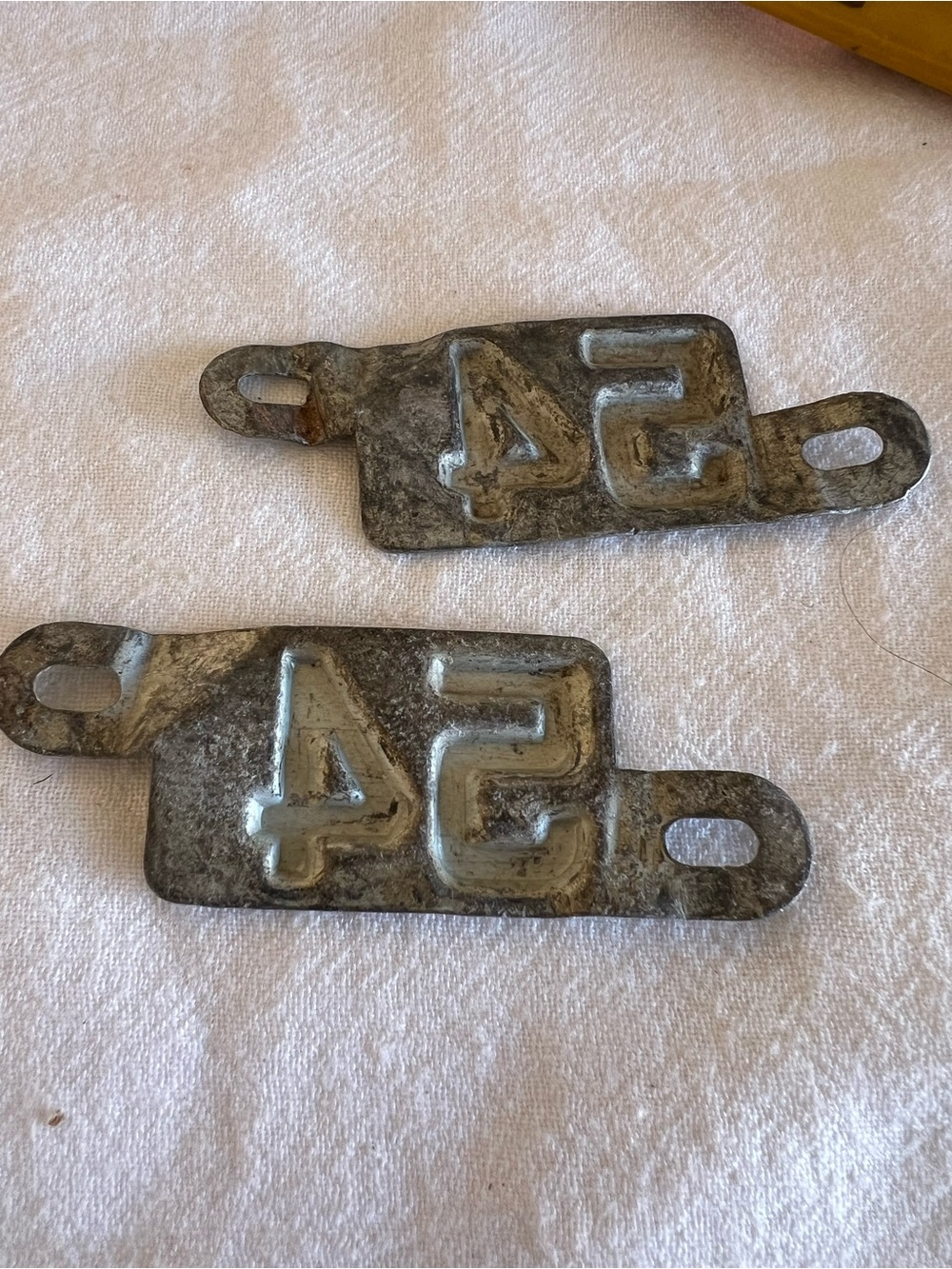 1954 Tab license plates. - Picture 3 of 4